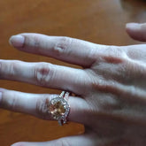 New Luxury Micro-inlaid Zircon Ring Women's Fashion